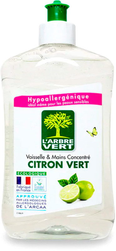 Засіб для ручного миття посуду L'ARBRE VERT лайм 0,5л